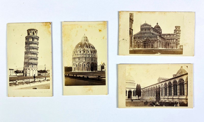 Pisa. Four Photographs.  (1860 ca.)  - Albumin - Auction FINE BOOKS, PRINTS AND  [..]