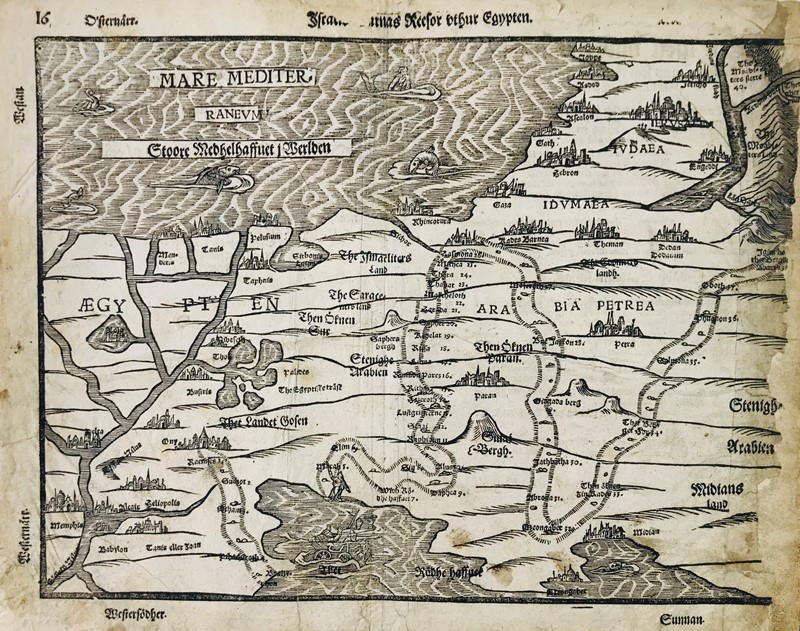 Egypt and Arabia. Woodcut Map.  - Asta RARE BOOKS, AUTOGRAPHS, MAPS & PRINTS  [..]