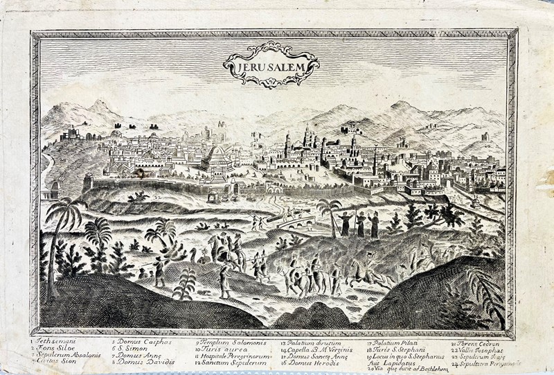 Jerusalem. Veduta di Gerusalemme.  - Asta RARE BOOKS, AUTOGRAPHS, MAPS & PRINTS  [..]