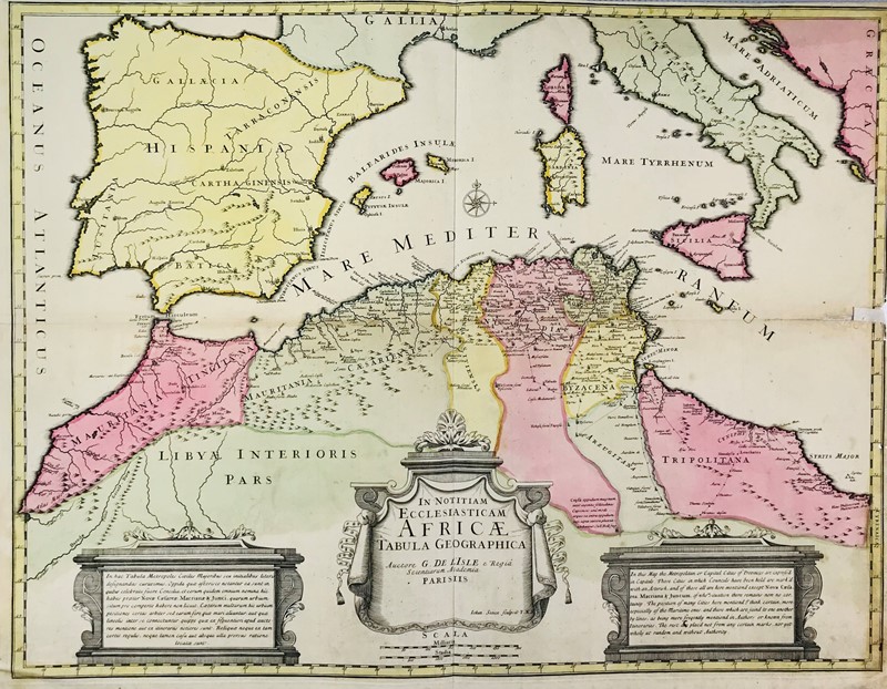 DELISLE-SENEX. In notitiam Ecclesiasticam Africae Tabula Geographica.  - Asta RARE  [..]