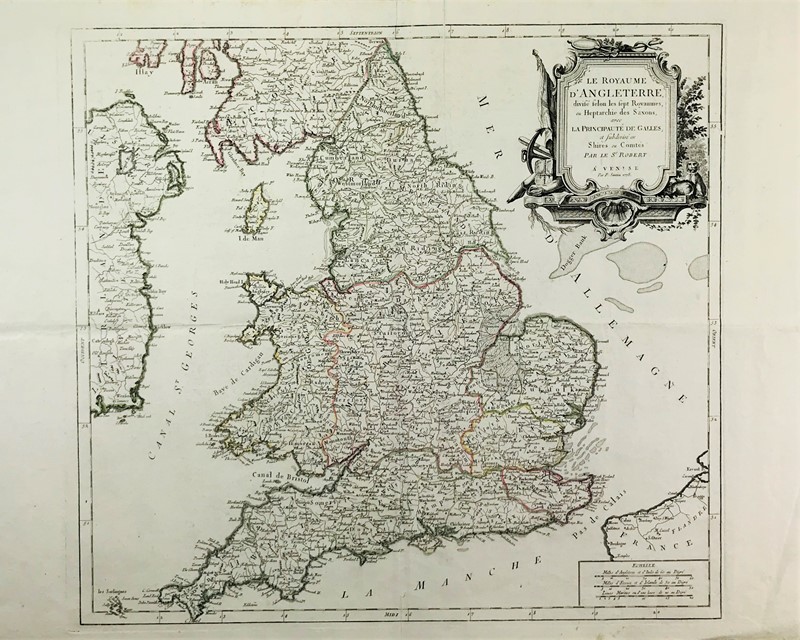 England. DE VAGOUNDY. Le Royaume D&#39;Angleterre.  - England - Auction Prints,  [..]