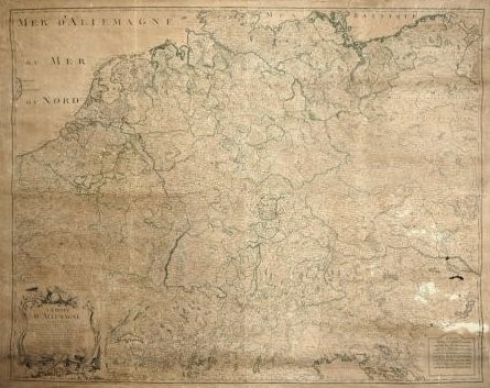 Wall map of Germany. DAUMONT. L’Empire d’Allemagne.  - Wall map of Germany.  [..]