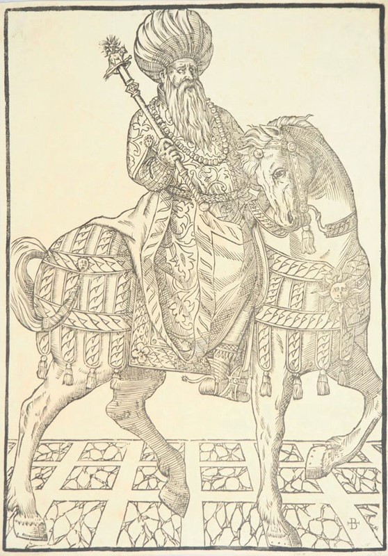 SOLIANI. Uomo con turbante a cavallo che procede verso destra.  - Auction Prints,  [..]