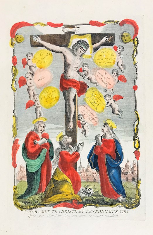 Remondini. Crocifissione di Cristo con la Madonna, S. Maria Maddalena e S. Giovanni  [..]