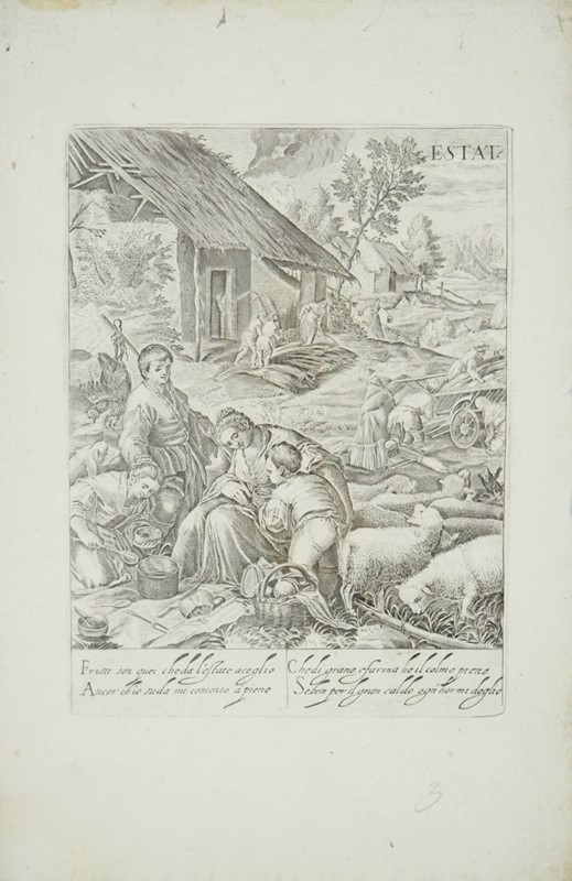 Popular Prints. Raphael SADELER, da. Estate - Inverno.  - Auction Prints, Maps and  [..]
