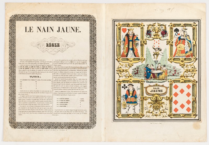 Game. Le Jeu du Nain Jaune. 1861 ca.  - Auction Prints, Maps and Documents. - Bado  [..]