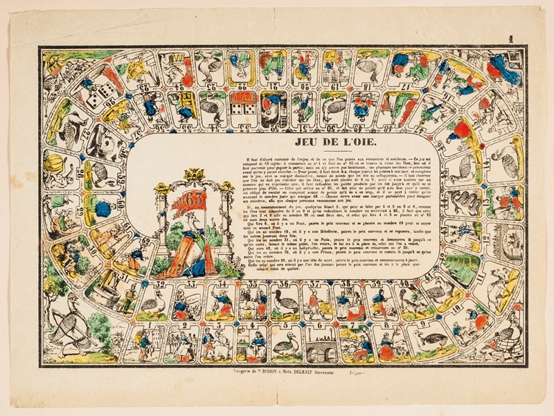 Goose Game. Jeu de l&#39;Oie. Metz.  - Auction Books, Autographs, Prints and  [..]