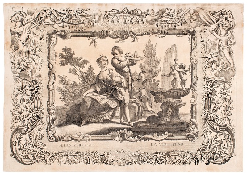 Allegoria della vita umana le quattro età della vita. (XVIII secolo