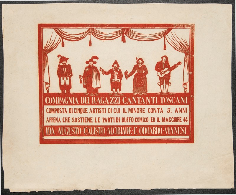 Popular theatrical print. Compagnia dei ragazzi cantanti toscani.  - Auction Prints,  [..]