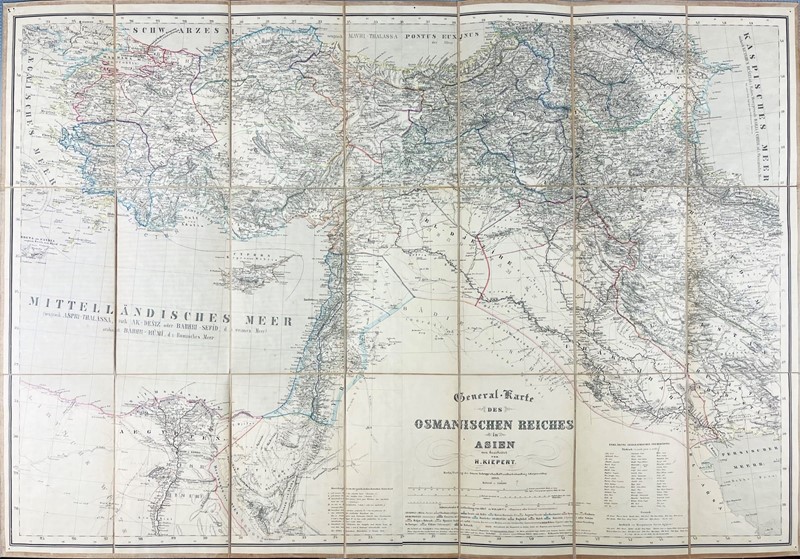 Ottoman Empire. KIEPERT. General karte des osmanischen Reiches in Asien.  - Auction  [..]