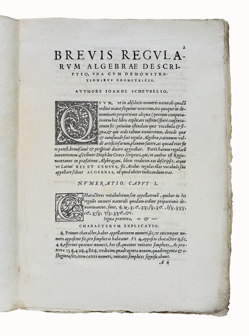 Algebra. SCHEUBEL. Algebrae compendiosa facilisque descriptio, qua depromuntur magna  [..]