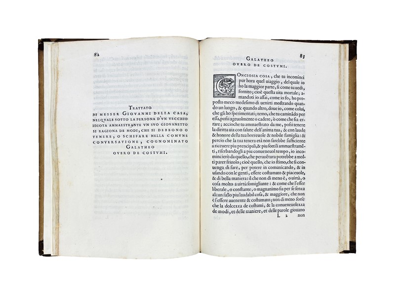 Etiquette. DELLA CASA. Rime, et Prose.  (1558)  - Auction FINE BOOKS, PRINTS AND  [..]