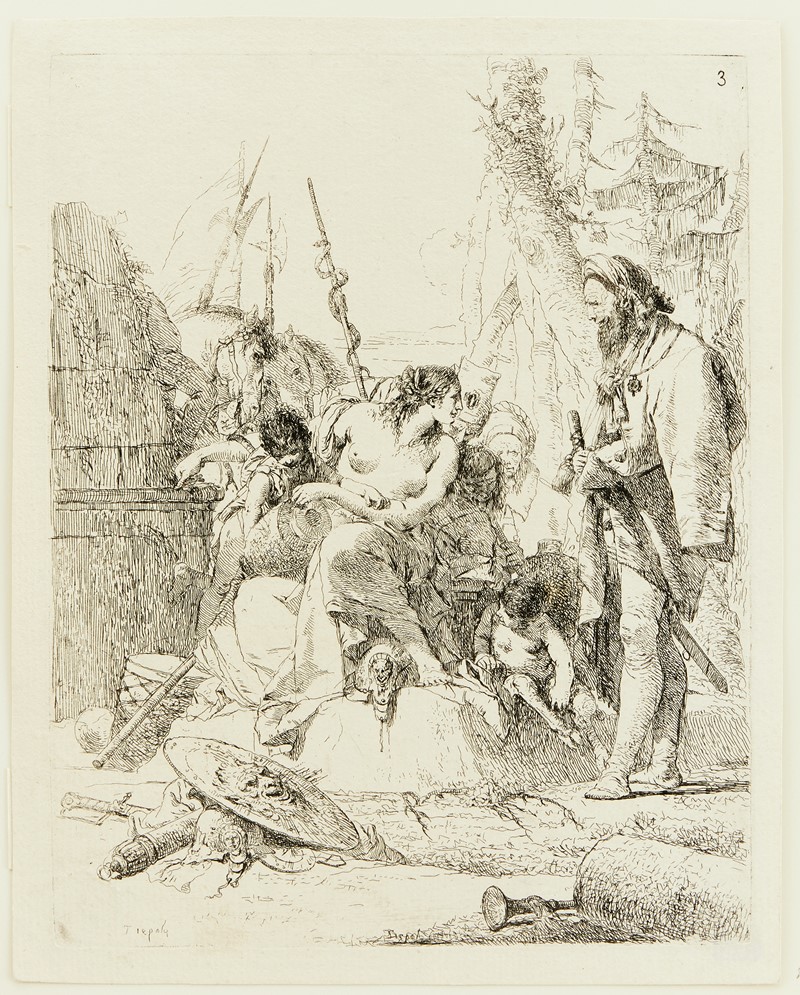 TIEPOLO. Donna seduta che parla con un vecchio.  - Auction FINE BOOKS, PRINTS AND  [..]