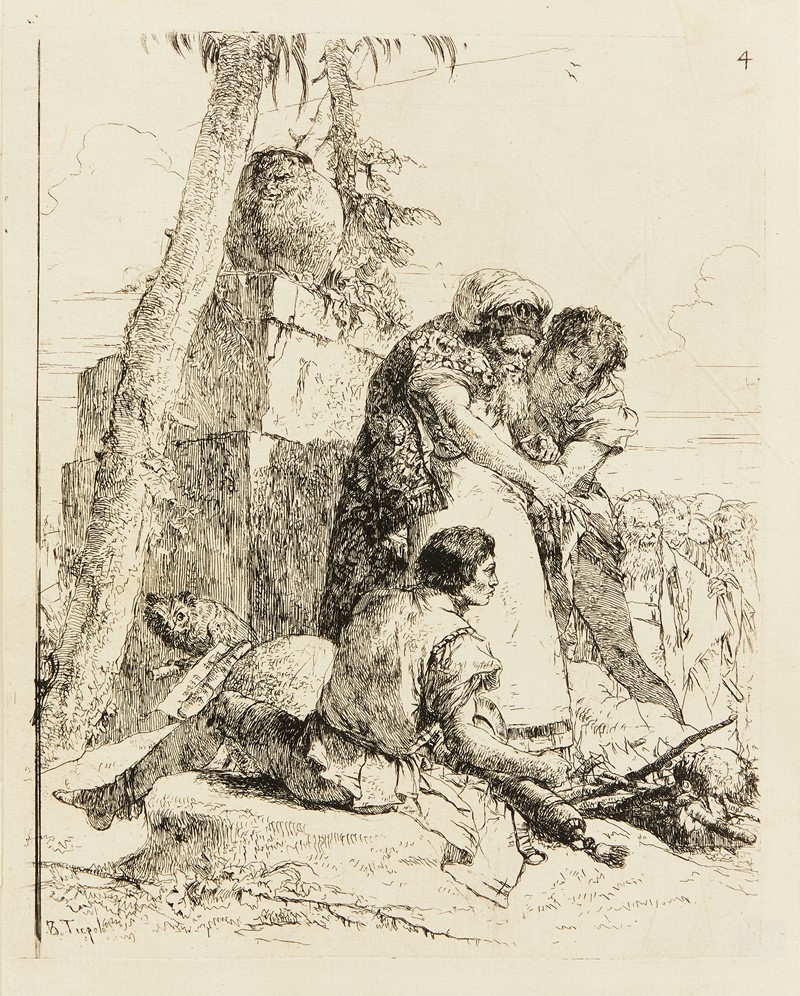 TIEPOLO. Mago indicante una testa che brucia.  - Auction FINE BOOKS, PRINTS AND  [..]