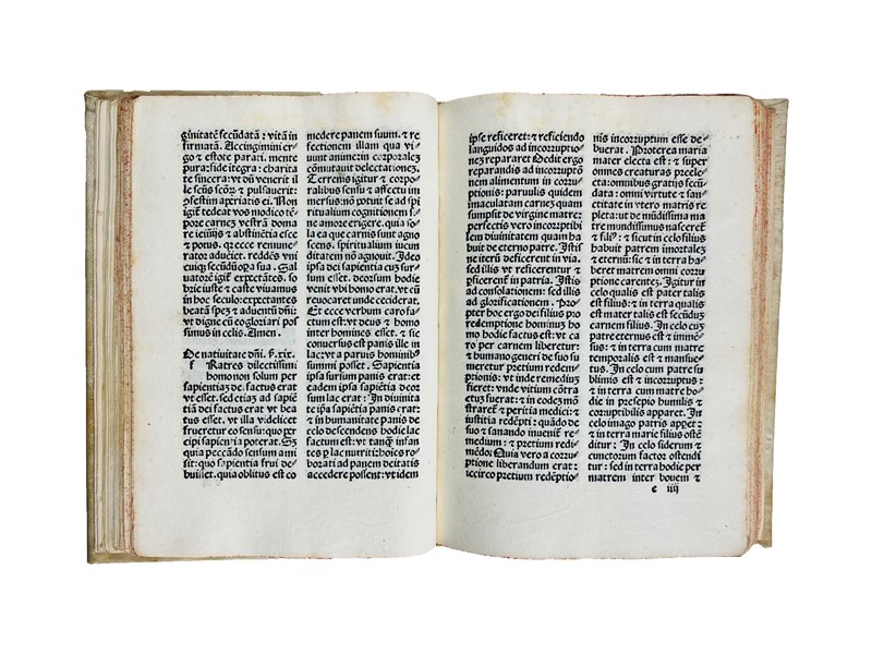 Incunabulum. AUGUSTINUS. Sermones ad heremitas &amp; nonnulli ad sacerdotes  [..]