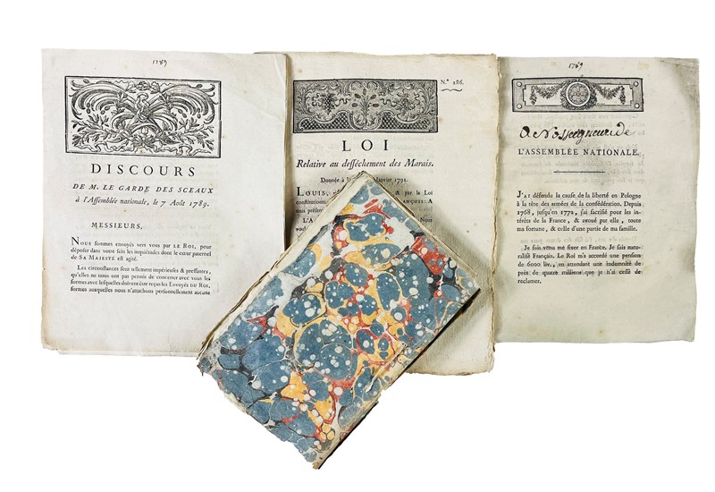 Lotto di 3 Pamphlets e un Libro - Politica - Rivoluzione francese.  - Auction RARE  [..]
