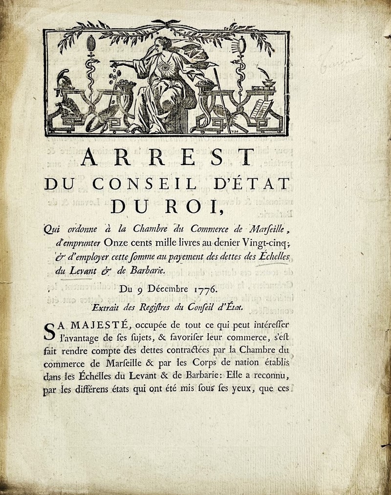 France&#39;s trade with the Turkish Empire Economy. Arrest du Conseil d’Etat  [..]