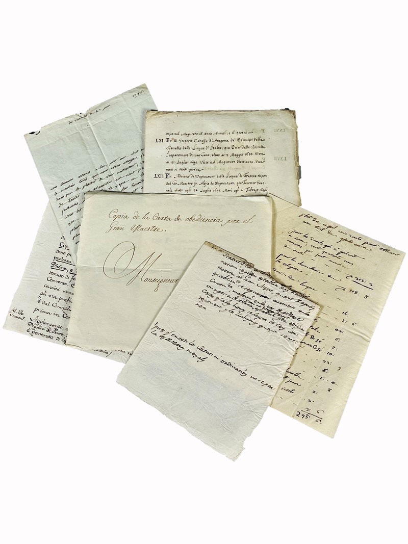 MALTA ORDER. Lot of four 18th-century manuscripts.  - Auction RARE BOOKS, PRINTS,  [..]