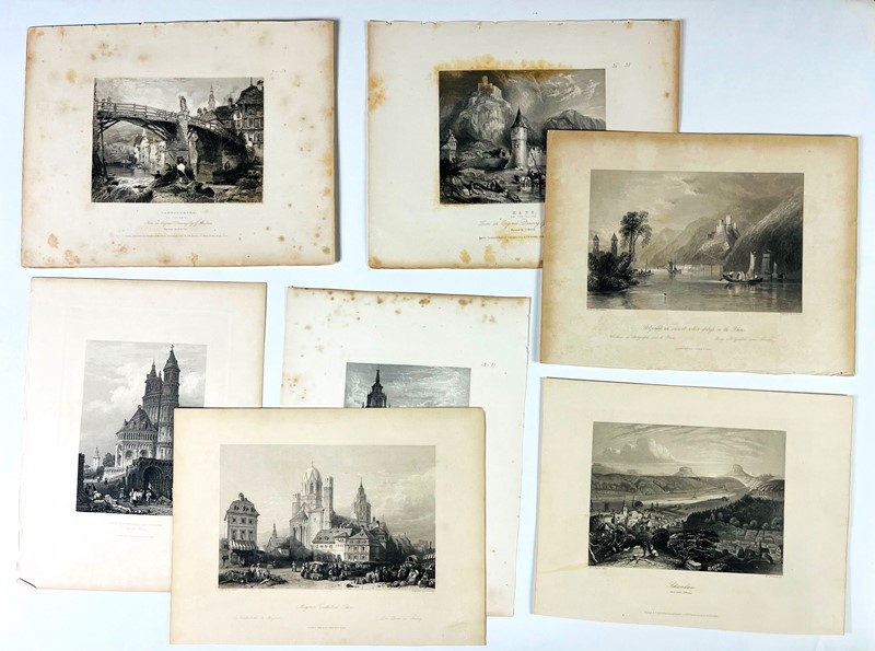 Germany. Eight etchings of German Landscapes.  - Asta RARE BOOKS, AUTOGRAPHS, MAPS  [..]