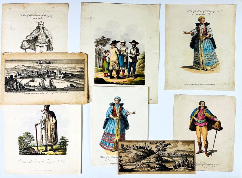 Hungary. Eight Engravings of Hungarian costumes and cities.  - Asta RARE BOOKS,  [..]