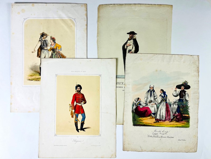 Hungary. Four Engravings of Hungarian Costumes.  - Asta RARE BOOKS, AUTOGRAPHS,  [..]