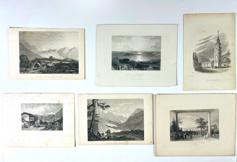 Switzerland. AA.VV. Six engravings.  - Asta RARE BOOKS, AUTOGRAPHS, MAPS & PRINTS  [..]