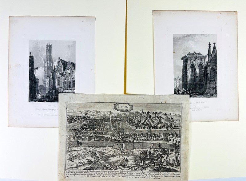 France - Belgium. Three engravings.  - Asta RARE BOOKS, AUTOGRAPHS, MAPS & PRINTS  [..]