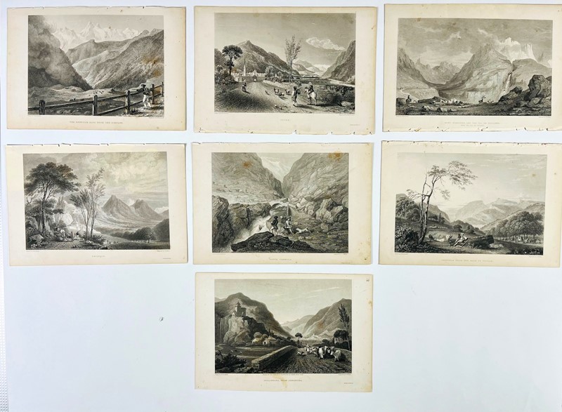 Alps. FINDEN. Seven steel etchings.  - Asta RARE BOOKS, AUTOGRAPHS, MAPS & PRINTS  [..]