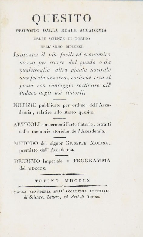 Mineralogy - Chemistry. Quesito proposto dalla Reale Accademia della Scienze di  [..]