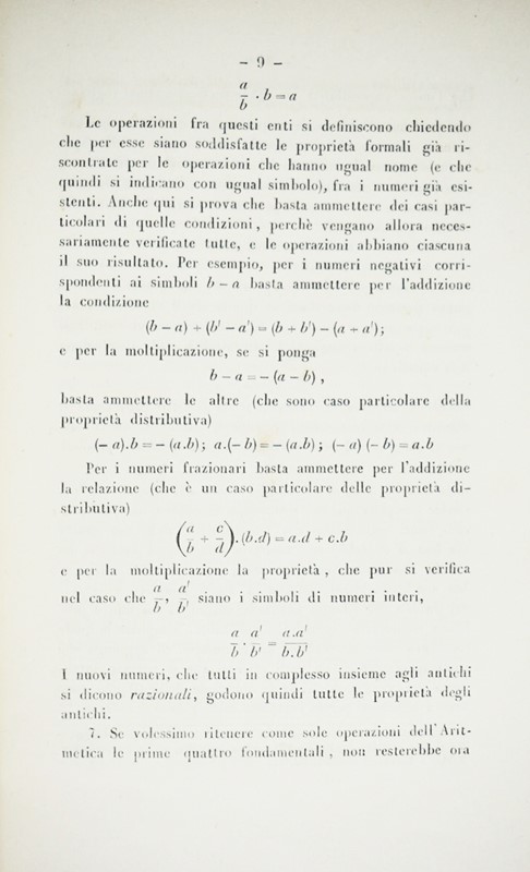 Mathematics. BETTAZZI. Sul concetto di Numero.  - Auction Fine Books, Manuscripts, Prints and Autographs - Bado e Mart Auctions