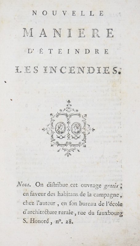 Fire fighters. COINTERAUX. Nouvelle maniere d&#39;eteindre les Incendies.  -  [..]