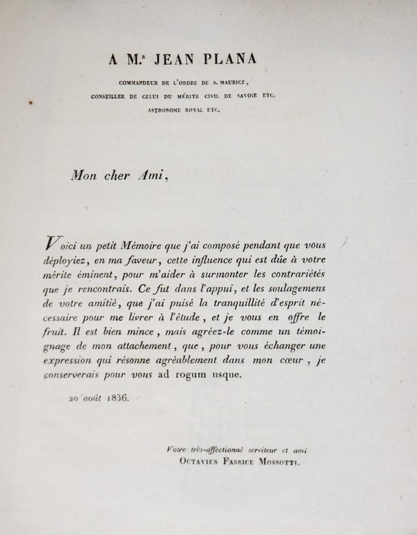 Molecular Physics. MOSSOTTI. Sur les forces qui r&#233;gissent la constitution  [..]