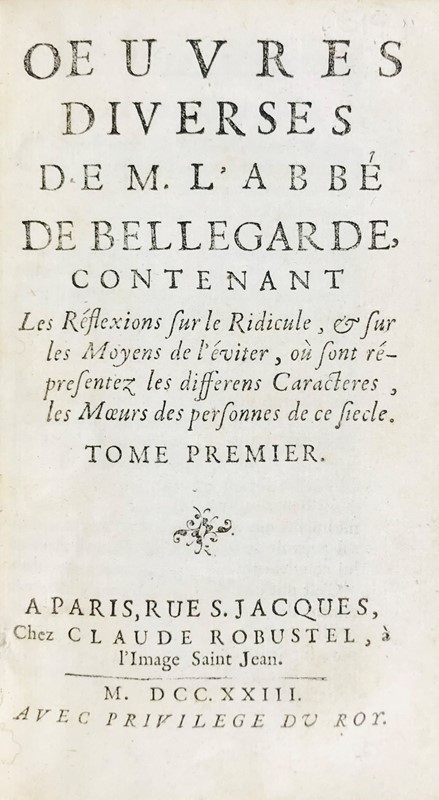 BELLEGARDE. Oeuvres diverses.  - Auction Books, Autographs, Prints and Documents  [..]