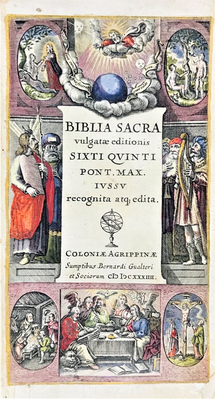 BIBLIA SACRA vulgatae editionis Pont. Max. iussi recognita atq. edita.  - Auction Fine Books, Manuscripts, Prints and Autographs - Bado e Mart Auctions