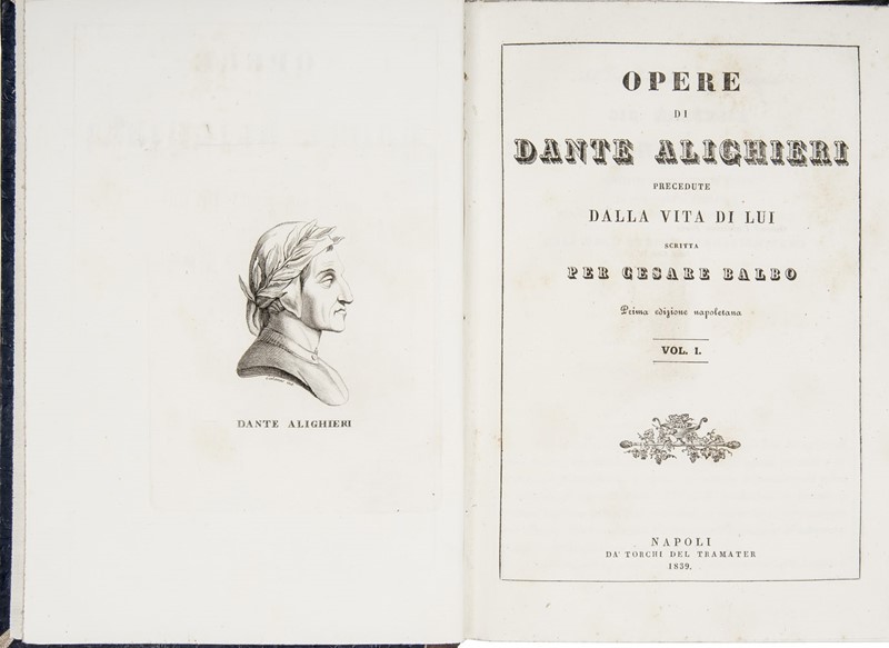 DANTE ALIGHIERI. Opere.  - Auction Fine Books, Manuscripts, Prints and Autographs - Bado e Mart Auctions