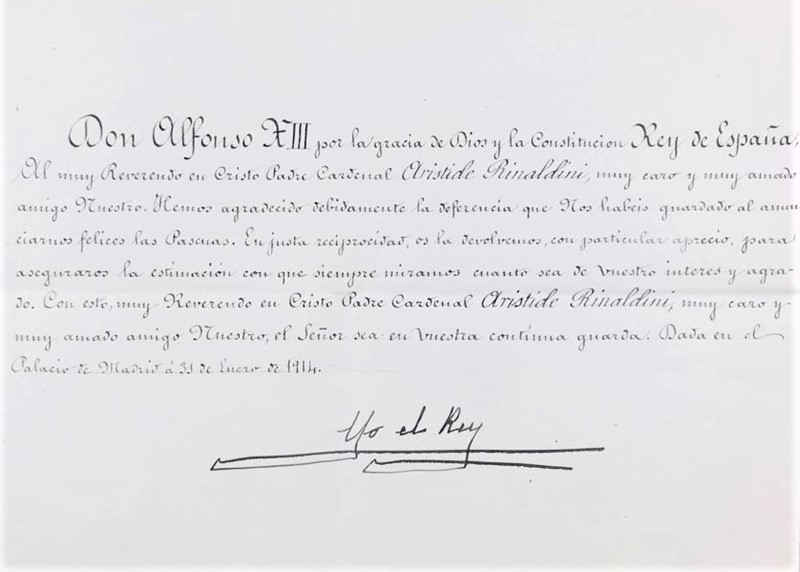 Autograph. Alfonso XIII de Borb&#243;n. Lettera.  - Auction RARE BOOKS, PRINTS, MAPS AND DOCUMENTS. - Bado e Mart Auctions