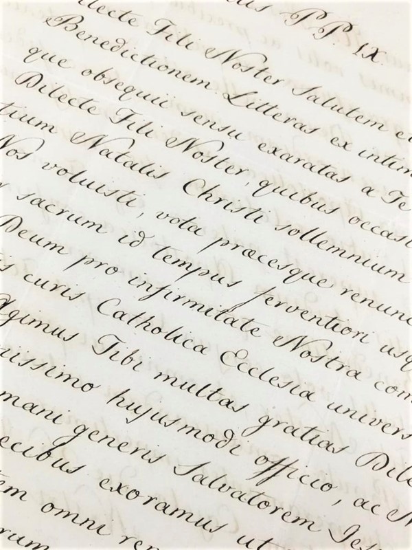 Autograph. Papa Pio IX. Lettera.  - Auction Books, Autographs, Prints and Documents  [..]