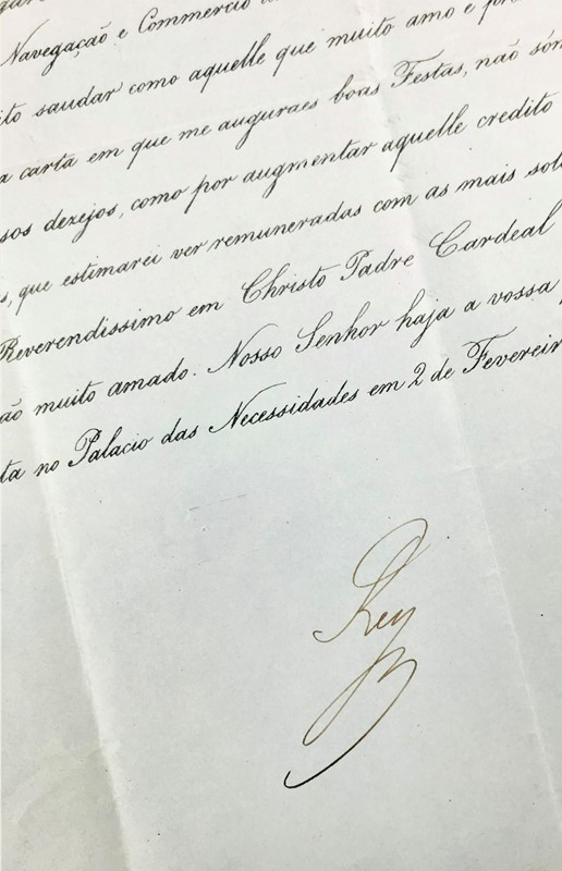 Autograph. Ferdinando II di Sassonia-Coburgo-Gotha, Re del Portogallo. Lettera.  - Auction RARE BOOKS, PRINTS, MAPS AND DOCUMENTS. - Bado e Mart Auctions