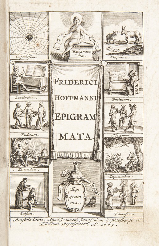 Epigrams. HOFFMANN. Poeticum cum musis colludium.  (1665)  - Asta FINE BOOKS, PRINTS  [..]