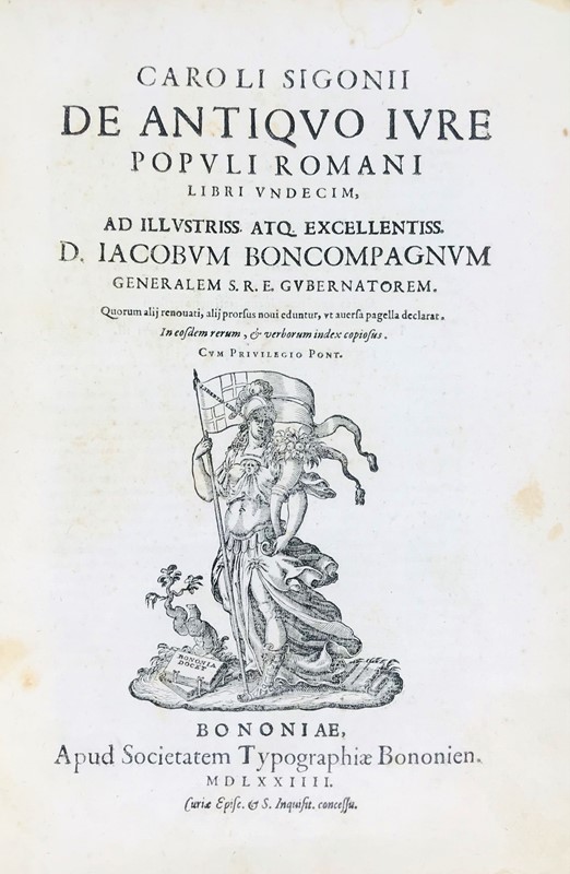 Roman Law. SIGONIO. De antiquo iure populi romani.  - Auction Books, Autographs,  [..]