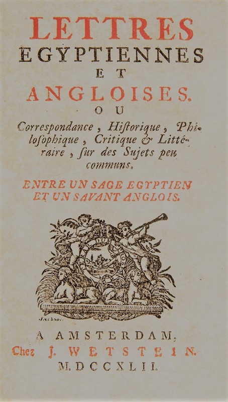 Egypt. Lettres Egyptiennes et Angloises.  - Auction Fine Books, Manuscripts, Prints and Autographs - Bado e Mart Auctions