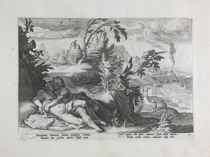 Bottega di Hendrik Goltzius. Apollo e Coronide.  - Auction Prints, Maps and Documents.  [..]