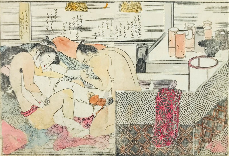 SHUNSHO. SHUNGA - Erotic scene.  - Auction ASIAN AND CONTINENTAL FINE ARTS - Bado  [..]