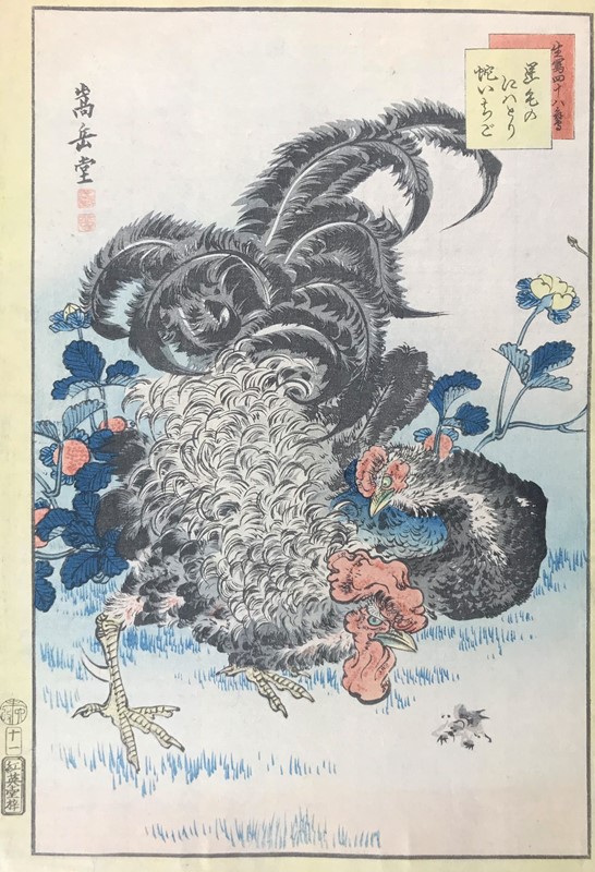  SUGAKUDO. Roosters fight.  - Auction ASIAN AND CONTINENTAL FINE ARTS - Bado e Mart  [..]