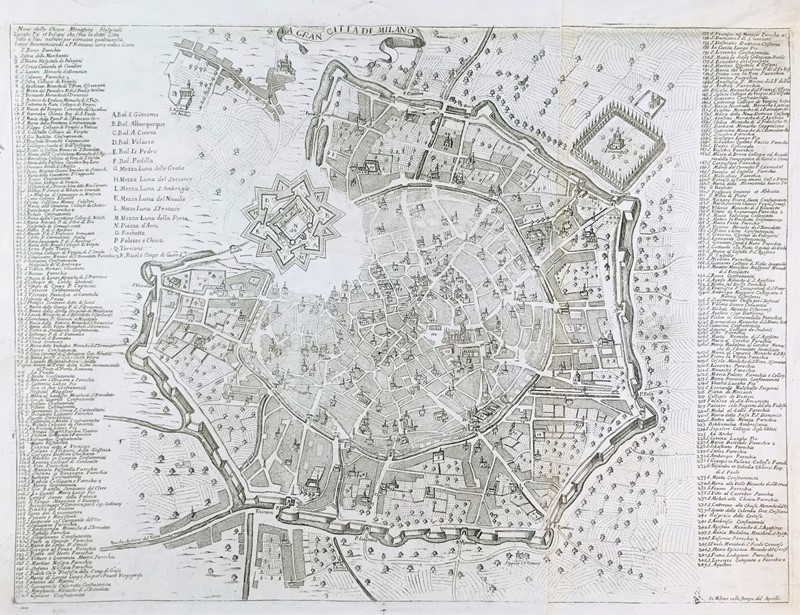Milan. AGNELLI. La gran citt&#224; di Milano.  - Auction Prints, Maps and Documents.  [..]