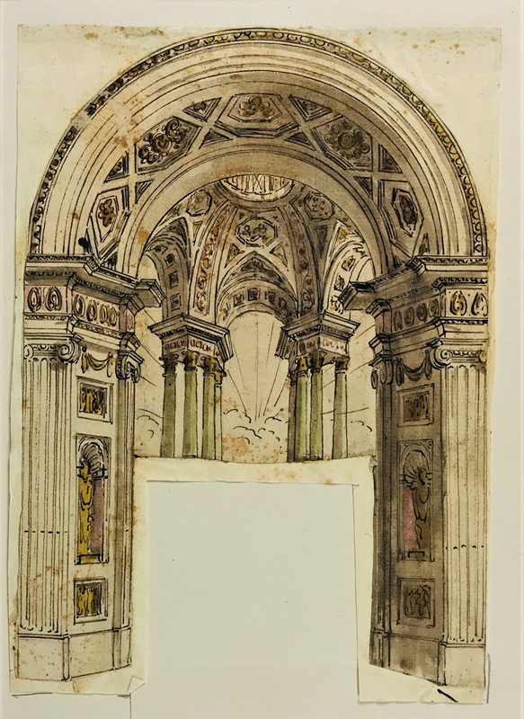Studio architettonico. Inizio XIX secolo.  - Auction ASIAN AND CONTINENTAL FINE  [..]