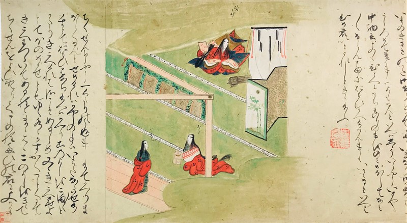 TOSA SCHOOL. Princess and two courtesans in the palace.  - Auction ASIAN AND CONTINENTAL  [..]