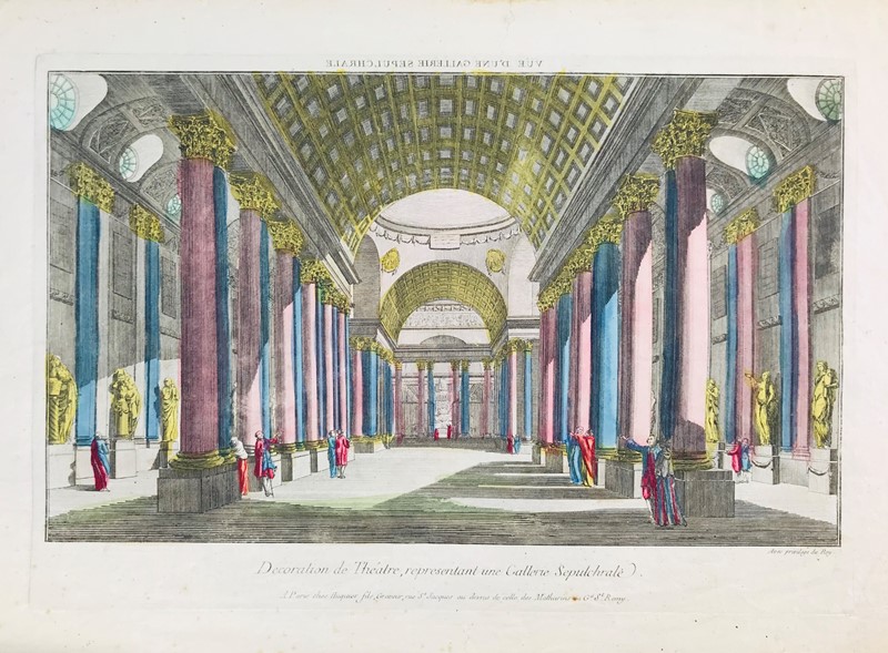 18th century theatre set design. HUQUIER. Gallerie Sepulchrale.  - Asta RARE BOOKS,  [..]