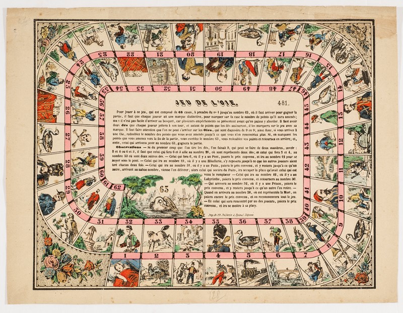 Goose Game. Jeu de l&#39;Oie.  - Auction Books, Autographs, Prints and Documents  [..]