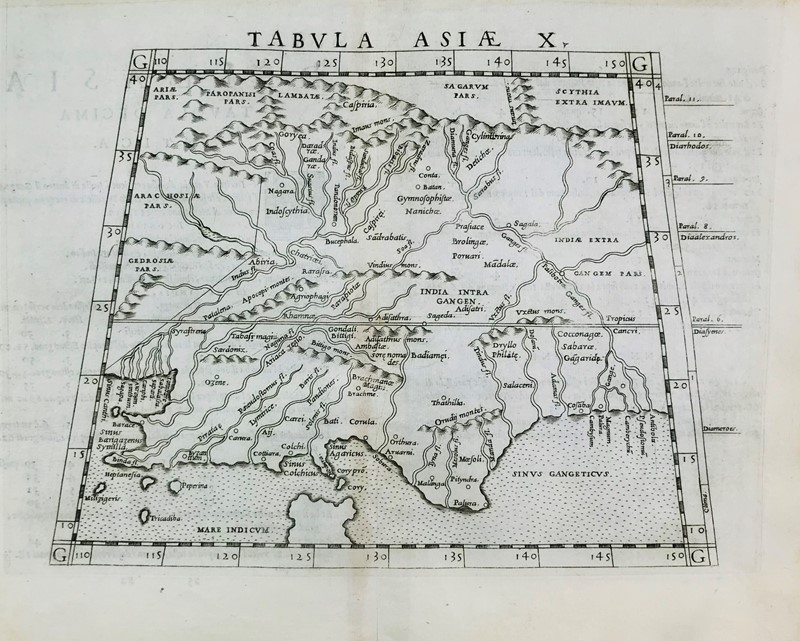 Asia. PTOLOMAEUS. Tabula Asiae X.  - Auction Prints, Maps and Documents. - Bado  [..]